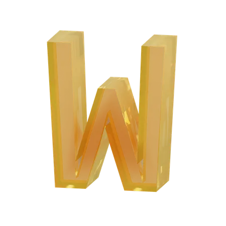 Alphabet W  3D Icon
