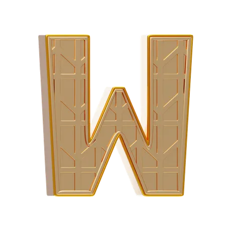 Alphabet w  3D Icon