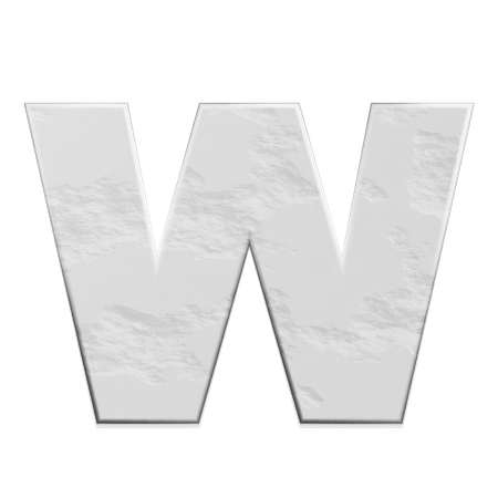 アルファベットw  3D Icon