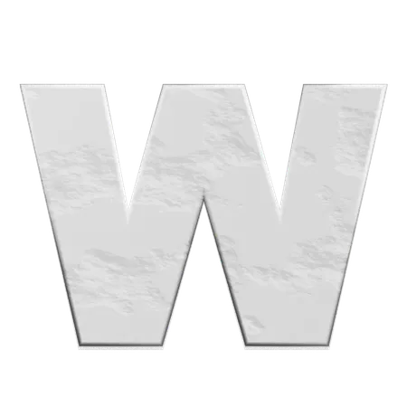 アルファベットw  3D Icon