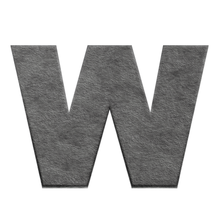 アルファベットw  3D Icon