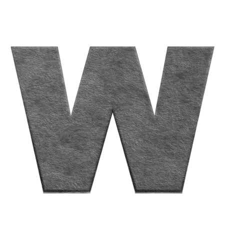 アルファベットw  3D Icon