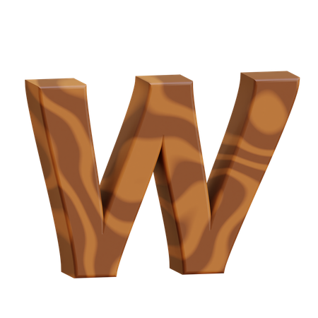 Alphabet W  3D Icon