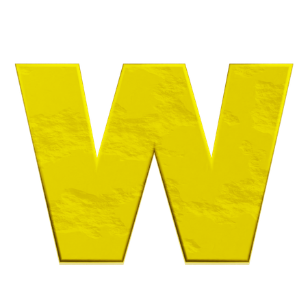 Alphabet W  3D Icon
