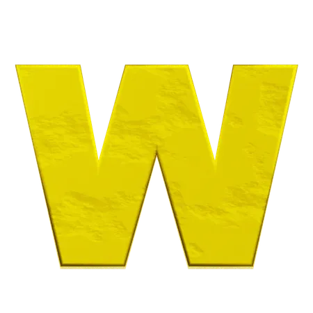 Alphabet W  3D Icon