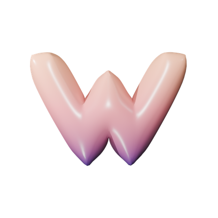 Alphabet W  3D Icon