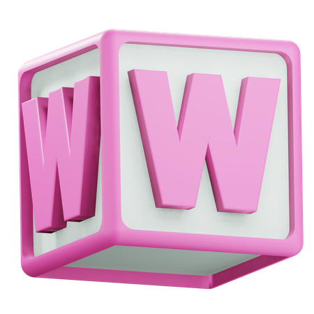 Alphabet W  3D Icon