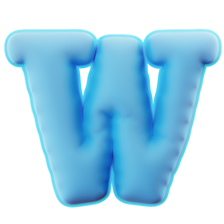 Alphabet W  3D Icon