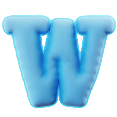 Alphabet W  3D Icon