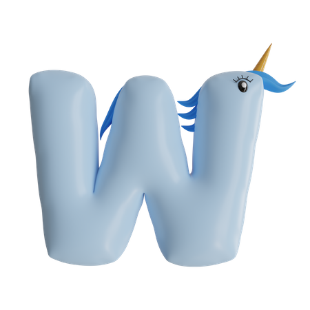 Alphabet W  3D Icon