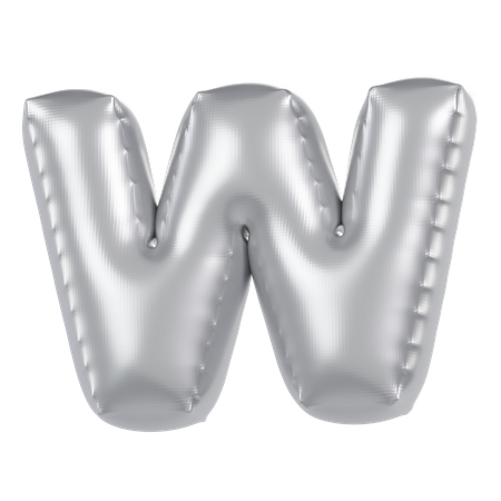 Alphabet-W-Ballon  3D Icon