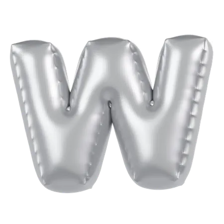 Alphabet-W-Ballon  3D Icon