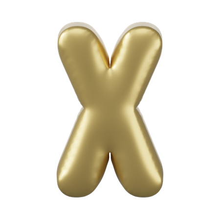 Alphabet X  3D Icon