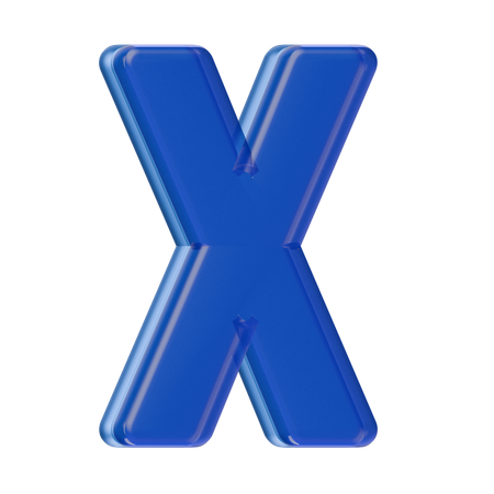 Alphabet X  3D Icon