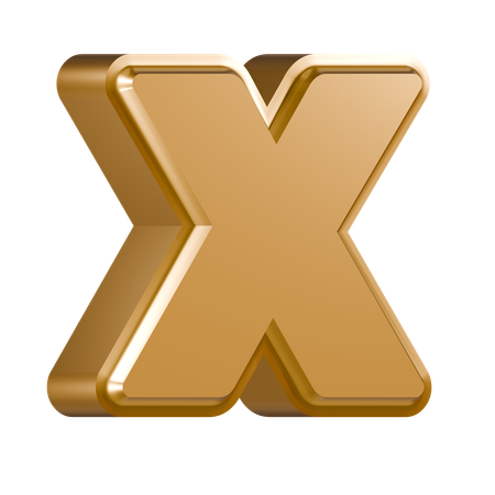 Alphabet X  3D Icon