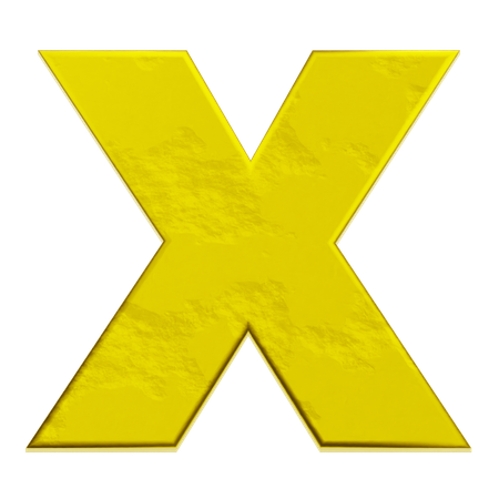 Alphabet X  3D Icon
