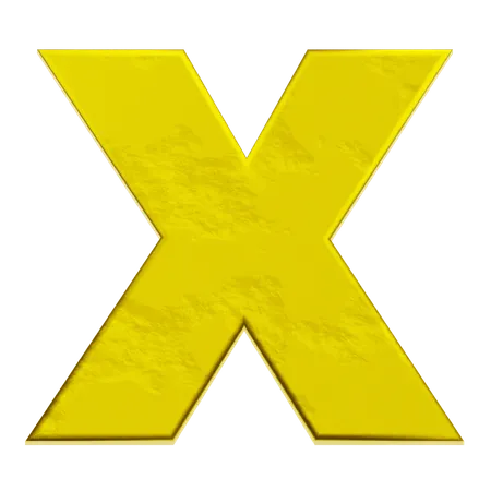 Alphabet X  3D Icon