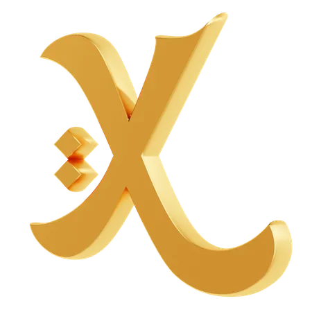 Alphabet X  3D Icon