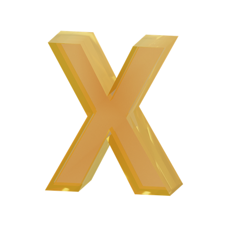 Alphabet X  3D Icon