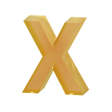 Alphabet X  3D Icon