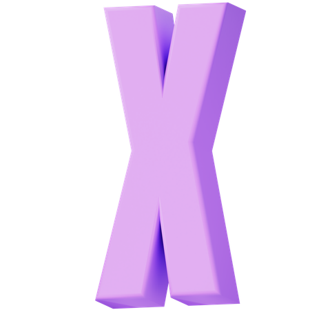 Alphabet X  3D Icon