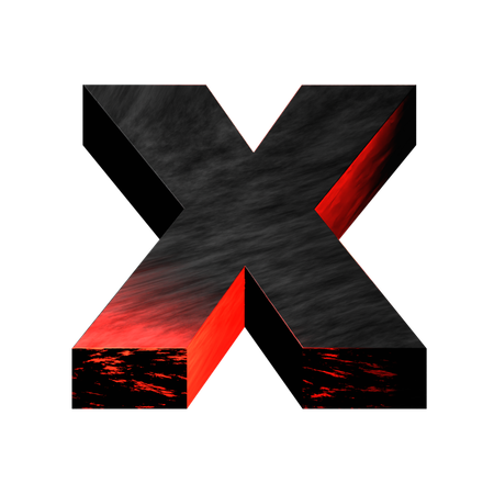 Alphabet X  3D Icon