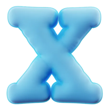 Alphabet X  3D Icon