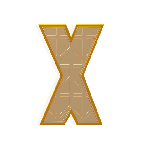 Alphabet X  3D Icon