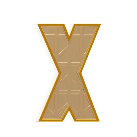 Alphabet X  3D Icon