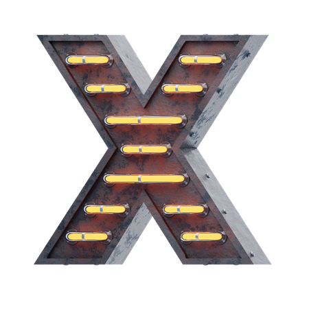 Alphabet X  3D Icon