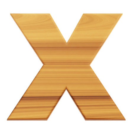 Alphabet X  3D Icon