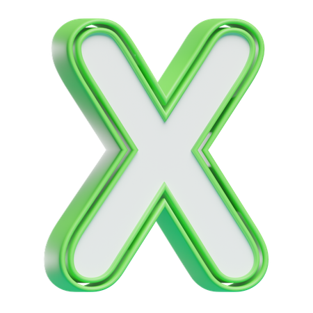Alphabet X  3D Icon