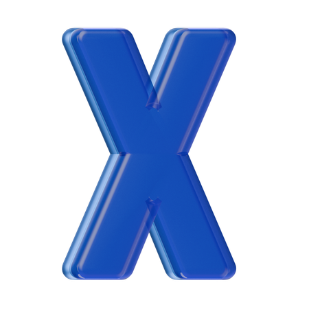 Alphabet X  3D Icon