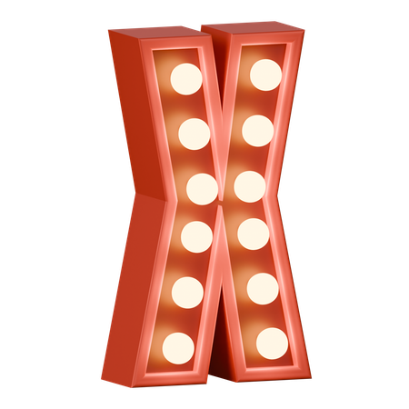 Alphabet X  3D Icon