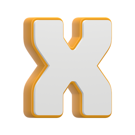 Alphabet X  3D Icon