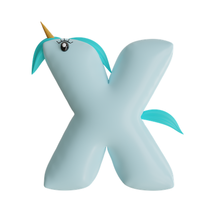 Alphabet X  3D Icon