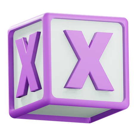 Alphabet X  3D Icon