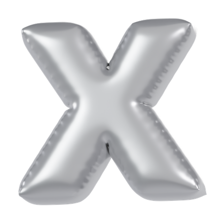 Alphabet X Balloon  3D Icon