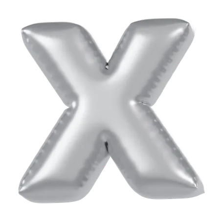 Alphabet X Balloon  3D Icon