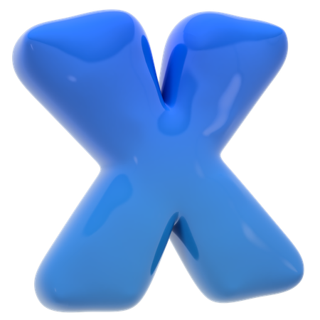 Alphabet X bubble letter  3D Icon