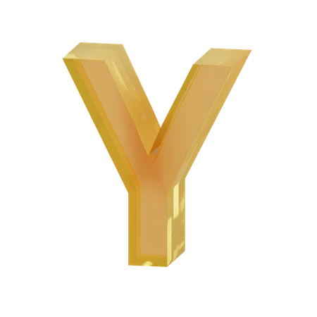 Alphabet Y  3D Icon