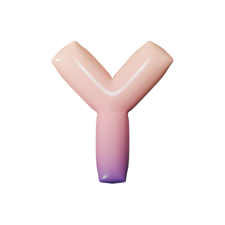 Alphabet y  3D Icon