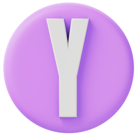 알파벳 y  3D Icon