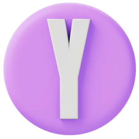 알파벳 y  3D Icon