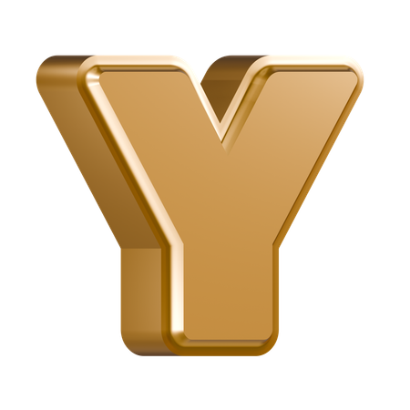 Alphabet Y  3D Icon
