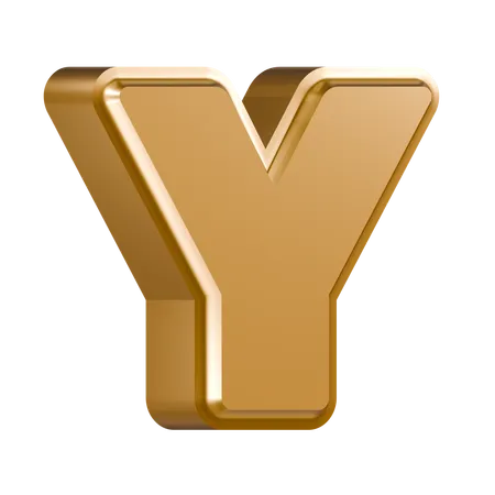 Alphabet Y  3D Icon