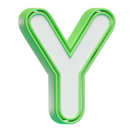 Alphabet Y  3D Icon