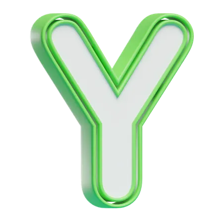 Alphabet Y  3D Icon