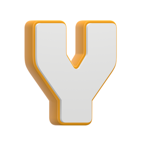 Alphabet Y  3D Icon