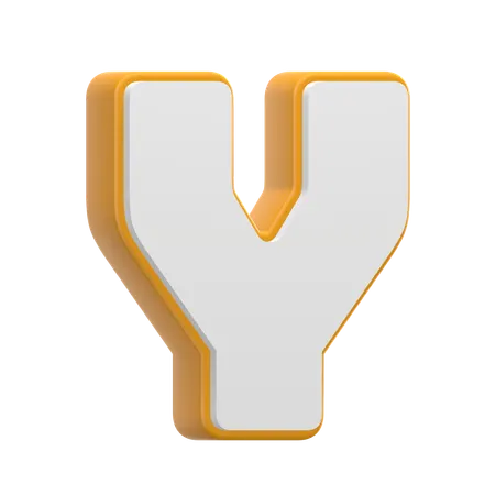 Alphabet Y  3D Icon